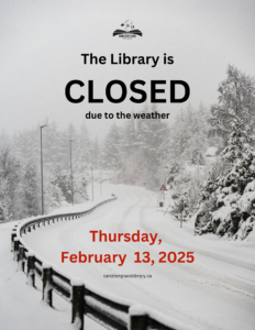 The Library is closed poster.